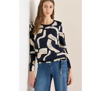 Cecil Damen Gemustertes Shirt in Blau, Gr: S