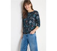 Cecil Damen Gemustertes Shirt in Blau, Gr: XXL