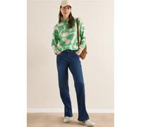 Cecil Damen Shirt TOS Big AOP Funnel Neck – gemustert, Grün, XL