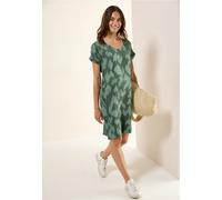 Cecil Damen Gemustertes Shirtkleid in Grün, Gr: XS