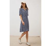 Sommerkleid CECIL, Damen, Gr. M (40), US-Größen, urban dunkelblau, Stoff, 100% Viskose, bedruckt, comfort fit kniefrei, Rundhals, Kleider, aus Viskose (64131954-M) urban dunkelblau