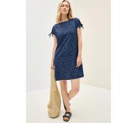 CECIL Damen B144556 Gemustertes Strukturkleid, Urban Navy Blue, S