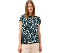 CECIL Damen 3227479 Gemustertes T-Shirt, Ink Green, Small