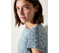 Cecil Damen Gemustertes T-Shirt in Blau, Gr: XL
