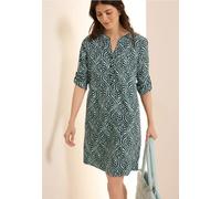 Tunikakleid CECIL, Damen, Gr. XL44, US-Größen, grün (slate khaki), Web, 100% Baumwolle, gemustert, comfort fit kniefrei, Rundhals, Bündchen, Kleider, aus 100% Baumwolle (76350642-XL) slate khaki