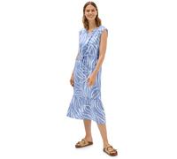 Midikleid CECIL, Damen, Gr. XL (44), US-Größen, blau (deep pastel blau), Stoff, 100% Viskose, bedruckt, normal wadenlang, Rundhals, Bündchen, Kleider, aus Viskose (86283825-XL) deep pastel blau