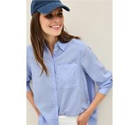 CECIL Damen B345833 Gestreifte Hemdbluse, Deep Pastel Blue, XXL