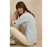 CECIL Damen B345545 Gestreifte Hemdbluse, Slate Khaki, X-Large