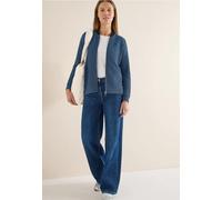 Cecil Damen Gestreifte Jacke in Blau, Gr: XL