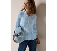 CECIL Damen B345549 Gestreifte Seersucker Bluse, Ultramarine, Large