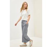 Stoffhose CECIL "Style Neele", Damen, Gr. XL (44), Länge 26, urban navy blau, Obermaterial: 73% Viskose, 25% Polyester, 2% Elasthan, gestreift, casual, loose fit knöchelfrei, Hosen, mit Streifen Muste