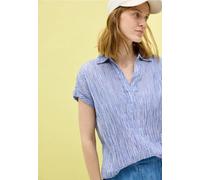 CECIL Damen B345856 Gestreifte Strukturbluse, Deep Pastel Blue, XS