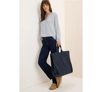 Langarmbluse CECIL, Damen, Gr. XXL (46), blau (urban dunkelblau), Stoff, 100% Viskose, gestreift, normal normal, Rundhals, elastischer Bund, Blusen, aus softer Viskose (38556843-XXL) urban dunkelblau