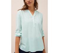 Langarmbluse CECIL, Damen, Gr. XL (44), grün (jewel grün), Stoff, 100% Viskose, gestreift, normal normal, Rundhals, elastischer Bund, Blusen, aus softer Viskose (76053321-XL) jewel grün