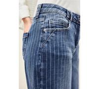 CECIL Damen B379411 Gestreifte Wide Leg Jeans, Mid Blue Used Wash, 36W / 24L