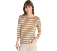 Cecil Strickpullover Damen Rundhals 3/4-Ärmel Unifarben Golden Camel Gr. M 60% Baumwolle/40% Viskose