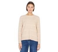 Cecil Damen Gestreifter Strukturpullover in Beige, Gr: XXL