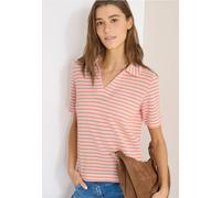 Cecil Damen Gestreiftes Ajour Shirt in Orange, Gr: XL