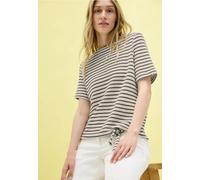 CECIL Damen 3227072 Gestreiftes Ajour T-Shirt, Light beige, XL