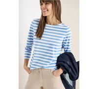 Cecil Damen Gestreiftes Basic Shirt in Blau, Gr: S