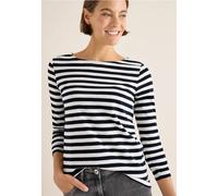 CECIL Damen 3227274 Gestreiftes Basic Shirt, Vanilla White, X-Small