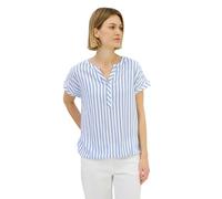 Shirtbluse CECIL, Damen, Gr. L (42), blau (deep pastel blau), Stoff, 100% Viskose, gestreift, normal normal, V-Ausschnitt, abgesteppt, Blusen (29710323-L) deep pastel blau