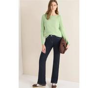 Cecil Langarmshirt Gestreift – Jersey, 95% Baumwolle/5% Elasthan – Rundhals, Gr. L (42), bamboo grün