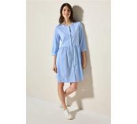 Sommerkleid CECIL, Damen, Gr. XL44, US-Größen, blau (aster blau), Web, 65% Baumwolle, 35% Modal, Nadelstreifen, comfort fit kniefrei, Rundhals, Bündchen, Kleider, mit Rundhalsausschnitt (56659345-XL)