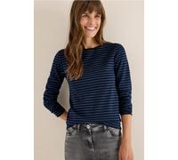 Cecil Damen Gestreiftes Shirt in Blau, Gr: XXL