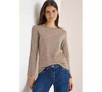 Cecil Damen Gestreiftes Shirt in Braun, Gr: L