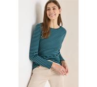 Cecil Damen Gestreiftes Shirt in Grün, Gr: XL