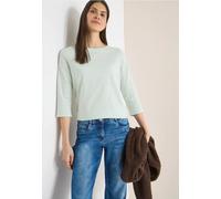 Cecil Damen Gestreiftes Shirt in Grün, Gr: XS