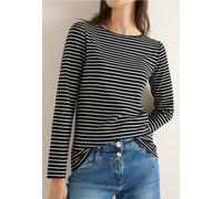 Cecil Damen Gestreiftes Shirt in Schwarz, Gr: S