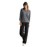 Cecil Damen Gestreiftes Strukturshirt in Blau, Gr: XS