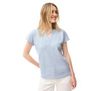 CECIL Damen B323537 Gestreifte Strukturshirt, Deep Pastel Blue, M