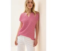 Cecil Damen Gestreiftes Strukturshirt in Rot, Gr: L