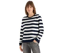 Cecil Damen Gestreiftes Sweatshirt in Blau, Gr: M