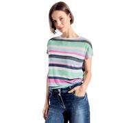 Cecil Damen Gestreiftes T-Shirt Juicy Apple Green, XL