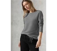 Cecil Damen Glitzerndes Ottoman Shirt in Grau, Gr: S