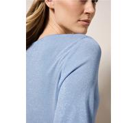 Cecil Damen Glitzerndes T-Shirt in Blau, Gr: XXL