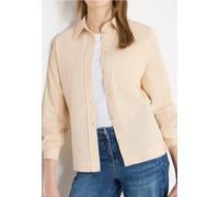 Cecil Damen Hemdbluse in Unifarbe in Beige, Gr: XS