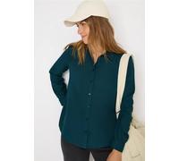 Langarmbluse CECIL, Damen, Gr. XL (44), schwarz sea grün, Stoff, 100% Viskose, unifarben, normal normal, V-Ausschnitt, Bündchen, Blusen, aus seidiger Viskose (40782015-XL) schwarz sea grün