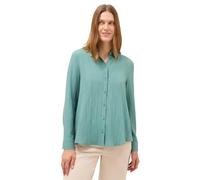 Hemdbluse CECIL, Damen, Gr. XL (44), grün (jewel grün), Stoff, 56% Viskose, 43% Polyester, 1% Elasthan, unifarben, normal normal, V-Ausschnitt, Bündchen, Blusen, aus stretchigem Viskosematerial (76207