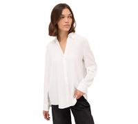 Hemdbluse CECIL, Damen, Gr. XL (44), weiß (vanilleweiß), Stoff, 56% Viskose, 43% Polyester, 1% Elasthan, unifarben, normal normal, V-Ausschnitt, Bündchen, Blusen, aus stretchigem Viskosematerial (6426