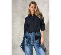 Cecil Damen Hemdbluse mit Struktur in Blau, Gr: XXL