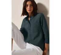 Hemdbluse CECIL, Damen, Gr. XL (44), slate khaki, Stoff, 88% Viskose, 12% Nylon, Strukturmuster, casual, normal normal, V-Ausschnitt, Langarm Manschette, Blusen, mit Brusttasche (43304933-XL) slate kh