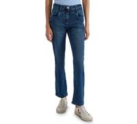Bootcut-Jeans CECIL "Style Toronto", Damen, Gr. 32, Länge 28, blau (dunkelblau wash), Denim/Jeans, Obermaterial: 78% Baumwolle, 20% Polyester, 2% Elasthan. Futter: 52% Polyester, 48% Baumwolle, unifar