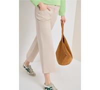 Culotte CECIL, Damen, Gr. 30, Länge 26, grain beige, Web, 96% Baumwolle, 4% Elasthan, unifarben, loose fit knöchelfrei, Hosen Culotte, High Waist (51942054-30) grain beige