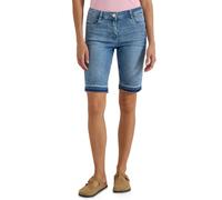 Bermudas CECIL "Style Neele", Damen, Gr. 30, N-Gr, blau (light blau washed), Web, Obermaterial: 71% Baumwolle, 27% Polyester, 2% Elasthan. Futter: 52% Polyester, 48% Baumwolle, unifarben, loose fit, H