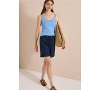 Cecil Damen High Waist Wide Leg Shorts im Loose Fit in Blau, Gr: 3XL
